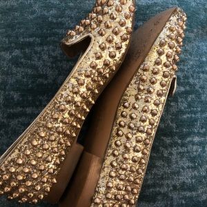 Steve Madden Gold Studded flats size 7.5